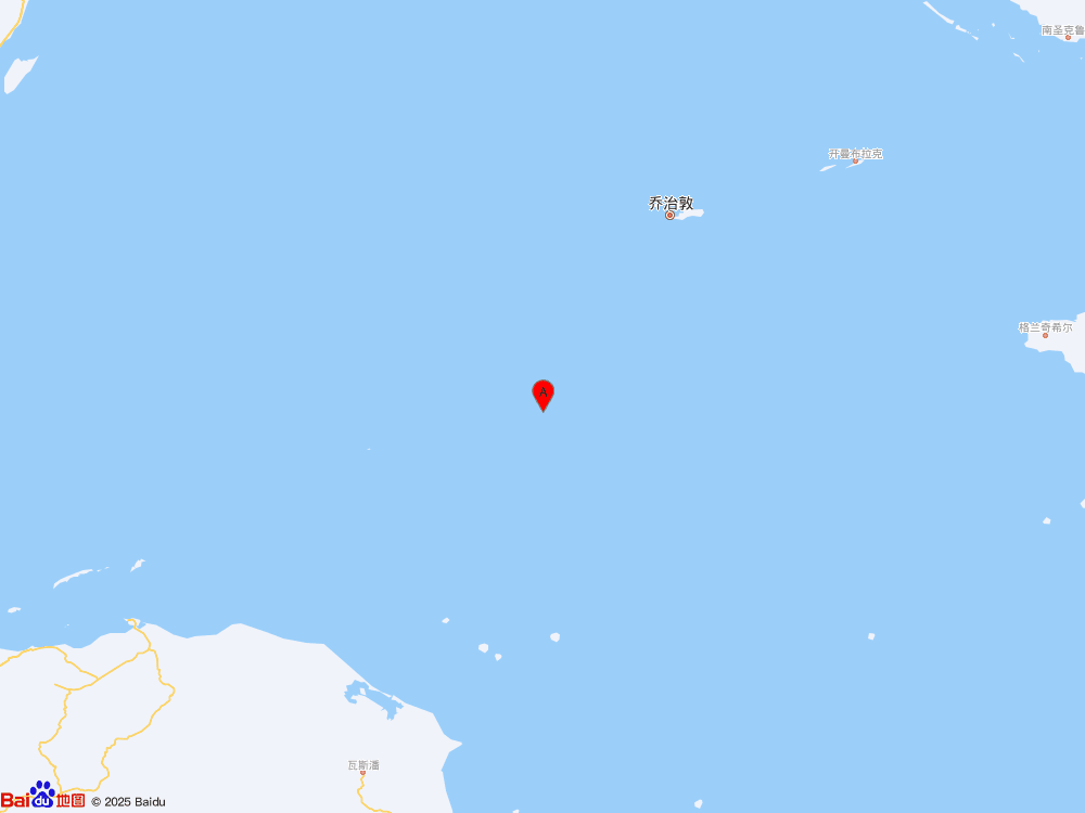 洪都拉斯以北（北緯17.75度，東經-82.45度）發生7.6級地震